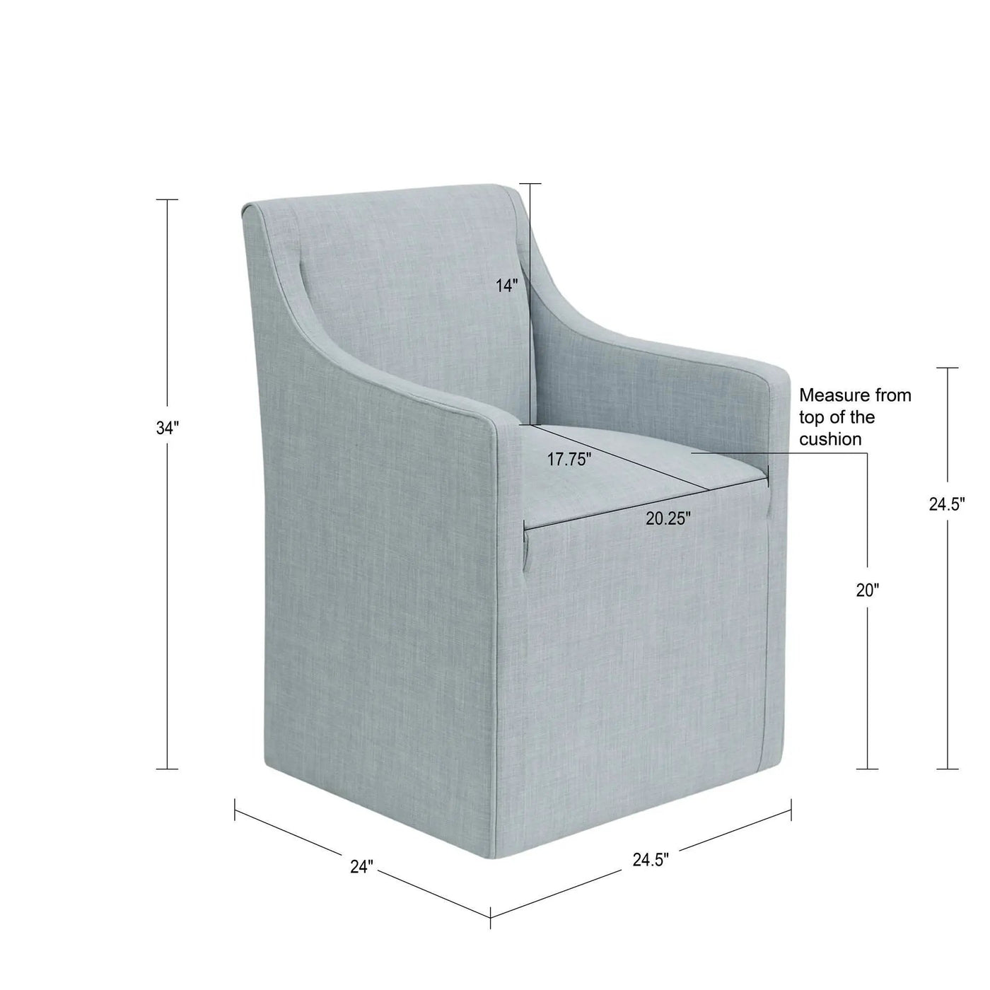 Traditional Skirted Dining Arm Chair by Unique Piece Furniture