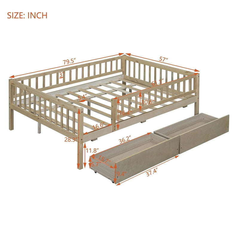 Multi Functional Wooden Daybed Bed by HouseOfZazla