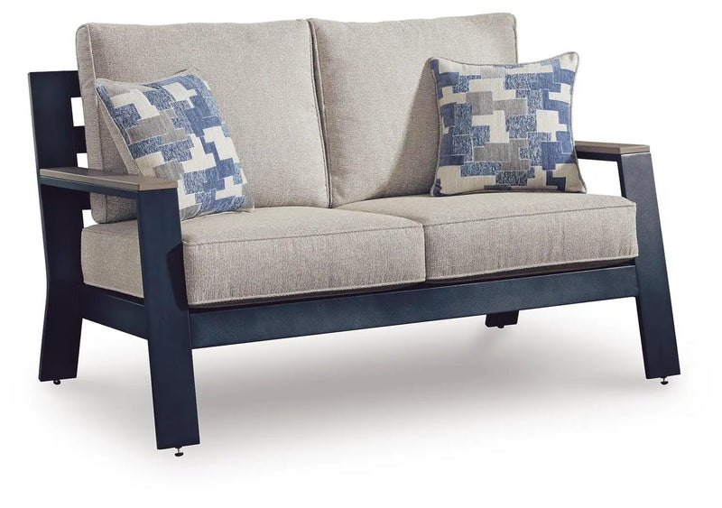 East Beach - Loveseat With Cushion - Blue by Unique Piece Furniture