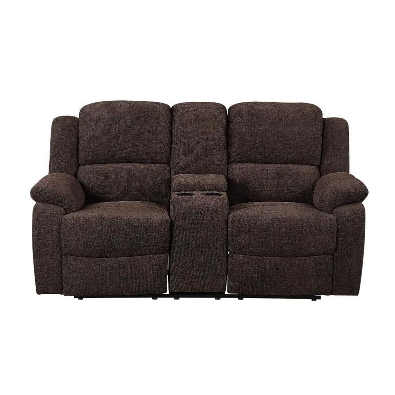 Madden - Motion Loveseat With Console - Brown Chenille by Unique Piece Furniture