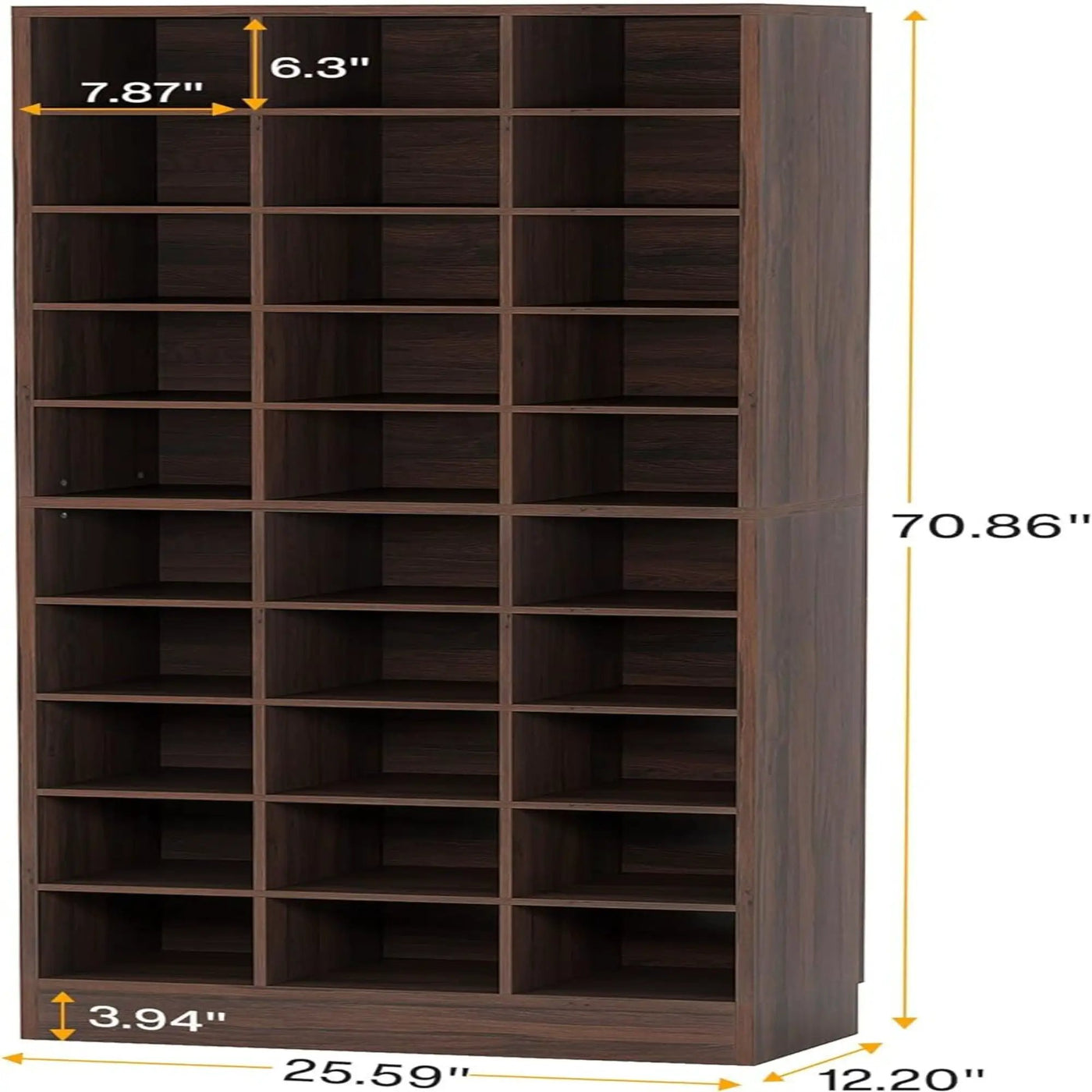 10 Tier Shoe Storage Cabinet With 30 Cubbies by HouseOfZazla