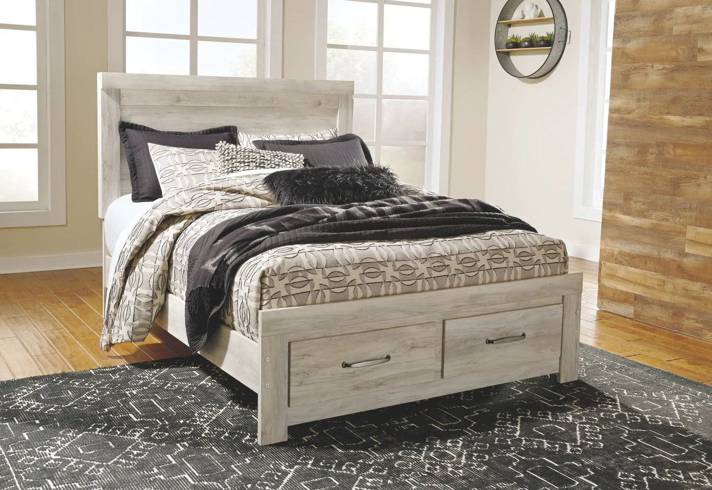Bellaby - Dresser, Mirror, Platform Bed With Storage Drawers Set by Unique Piece Furniture