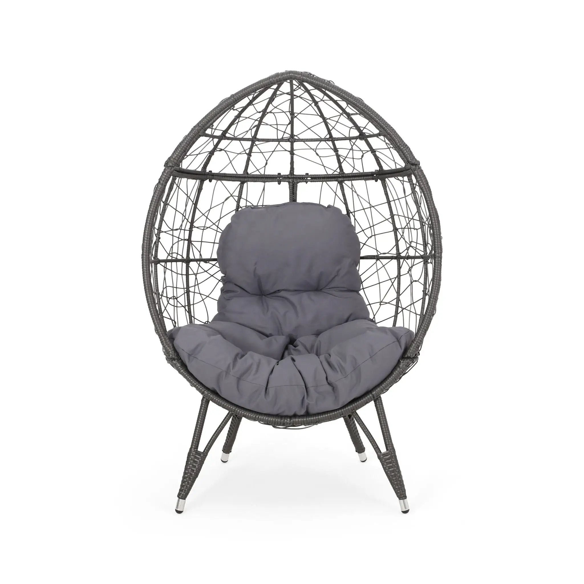 Cosmos - Round Hammered Iron Teardrop Chair by HouseOfZazla