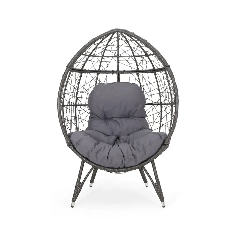 Cosmos - Round Hammered Iron Teardrop Chair by HouseOfZazla