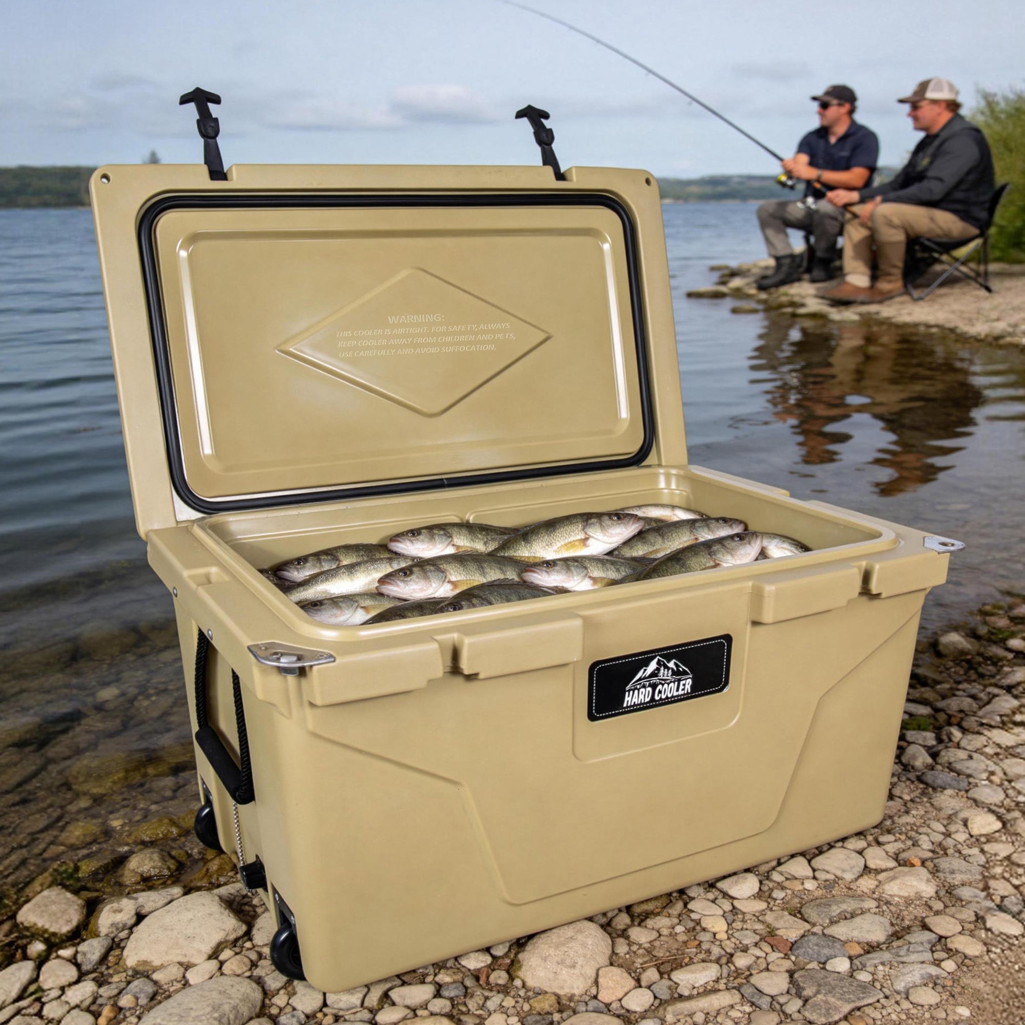 110 Quart Khaki Rotomolded Insulated Ice Chest by HouseOfZazla