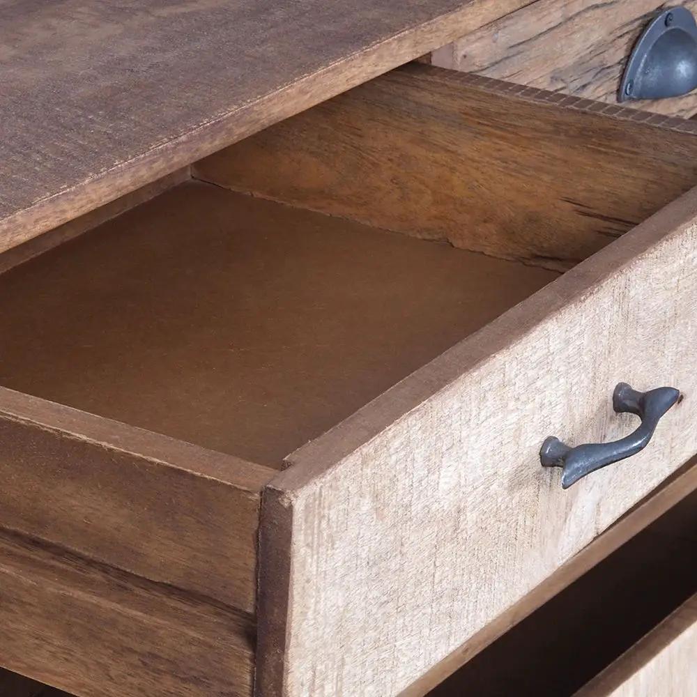 Rustic 2 Drawer Kitchen Island - Multi by HouseOfZazla