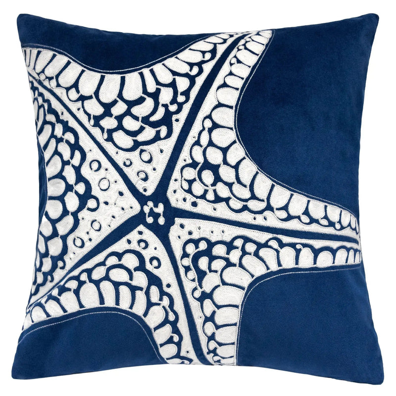 Seastar Starfish Pillow Cover - Indigo by HouseOfZazla