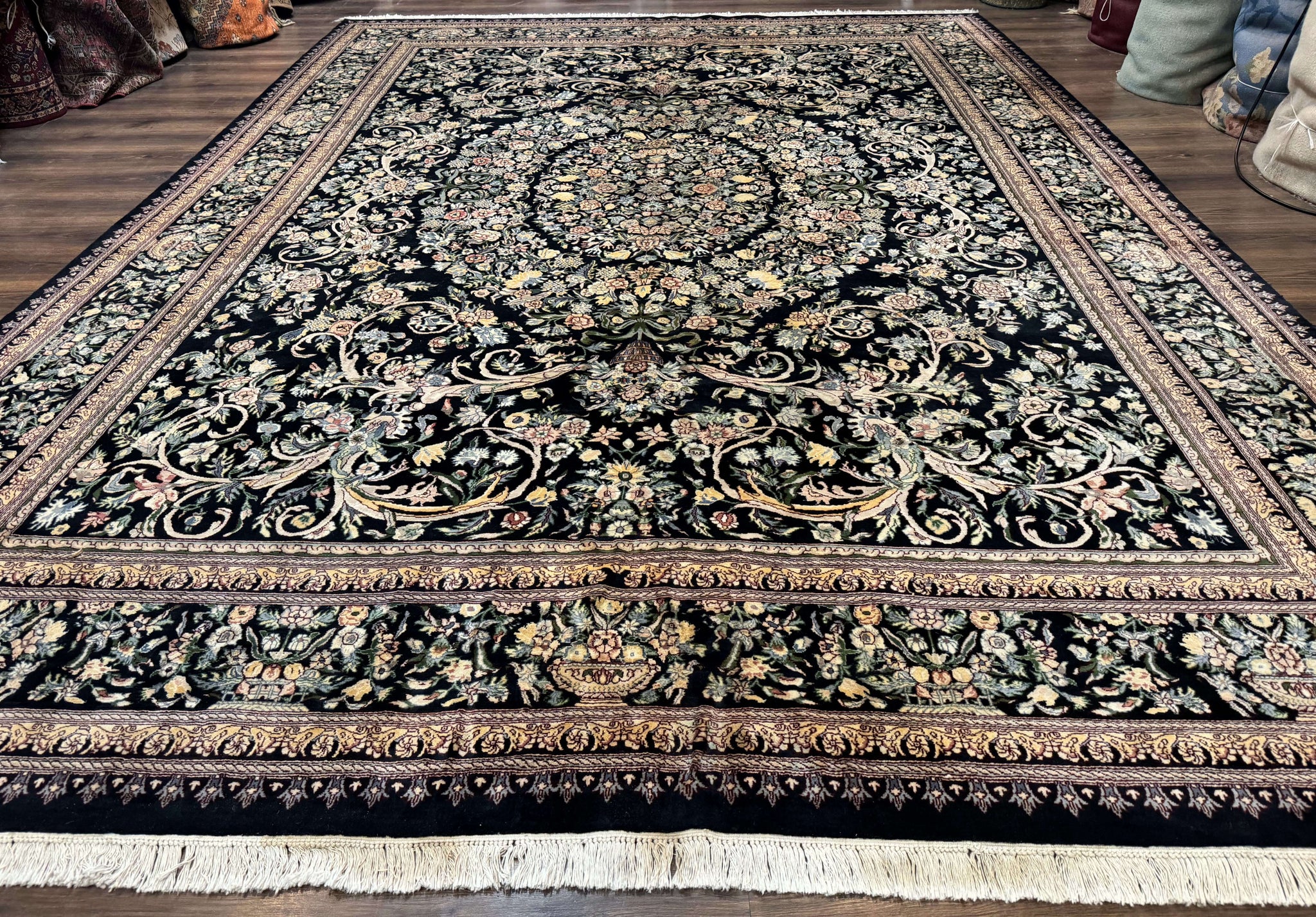 Pak Persian Rug 10x14, Elegant Floral Carpet, Fine 225 KPSI by Jewel Rugs