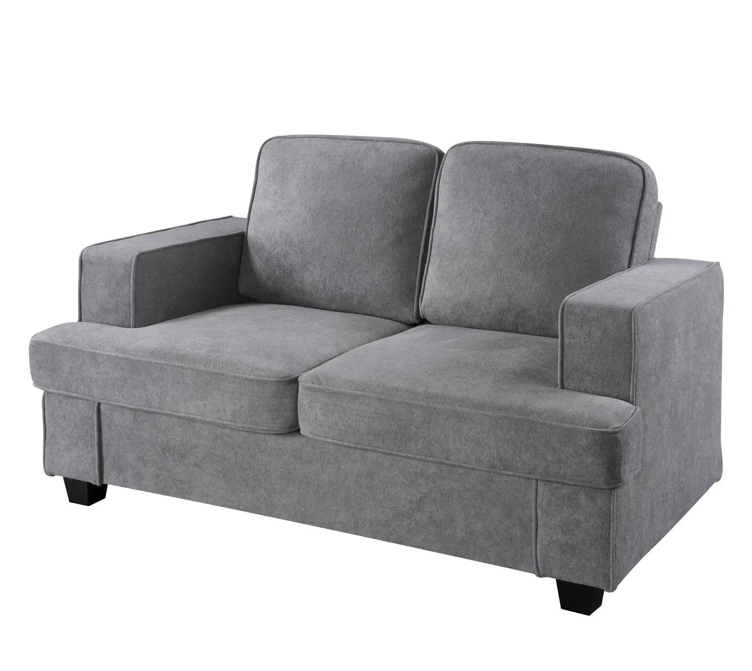 Modern Loveseat, Comfortable 2 Seater Couch With Deep Seating, Loose Back Cushions, Wide Arms by Unique Piece Furniture
