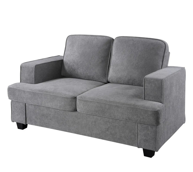 Modern Loveseat, Comfortable 2 Seater Couch With Deep Seating, Loose Back Cushions, Wide Arms by Unique Piece Furniture