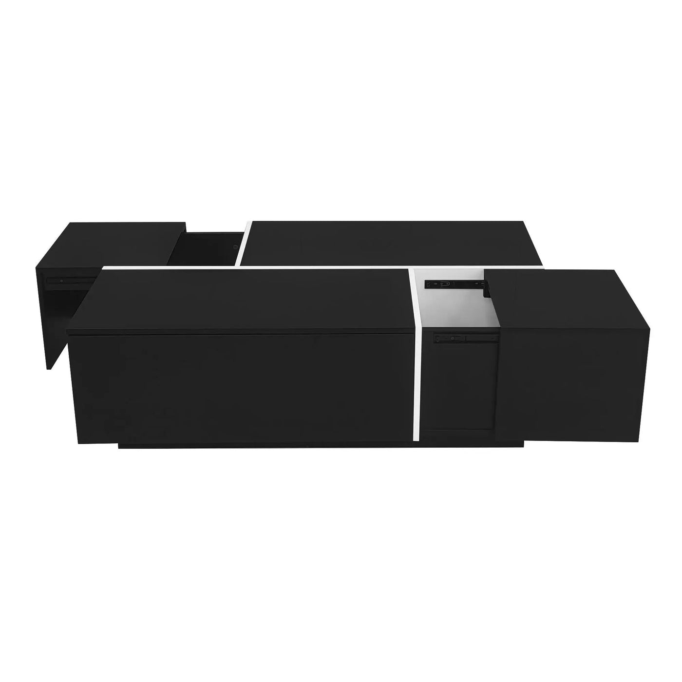 Extendable Coffee Table With 2 Hidden Storage Space And 2 Drawers For Living Room by HouseOfZazla