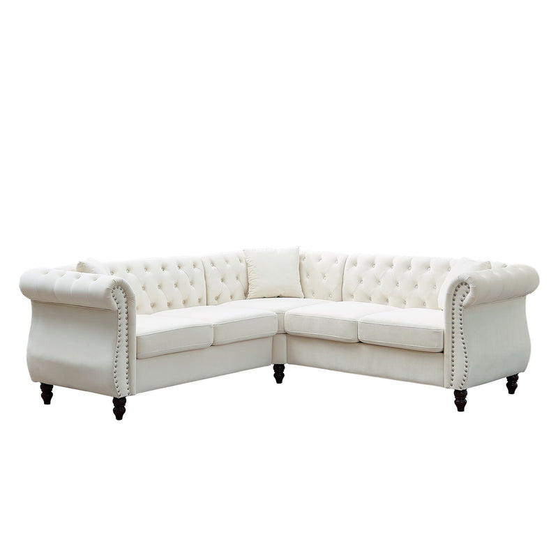 Streamline Modern L-Shaped Corner Sofa by HouseOfZazla