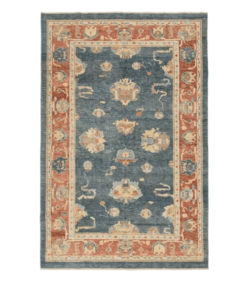 Turkish Oushak Rug 6x9, Sultanabad Carpet, Medium Size Oriental Rug by Jewel Rugs