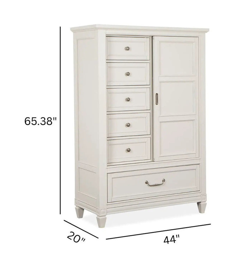 Willowbrook - Door Chest - Egg Shell White With Slight Rub Through, photo 5 of 7