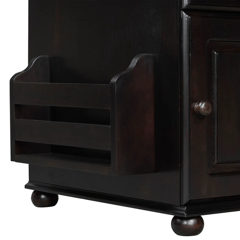 Vintage Flip Top Side Table With USB Ports by HouseOfZazla