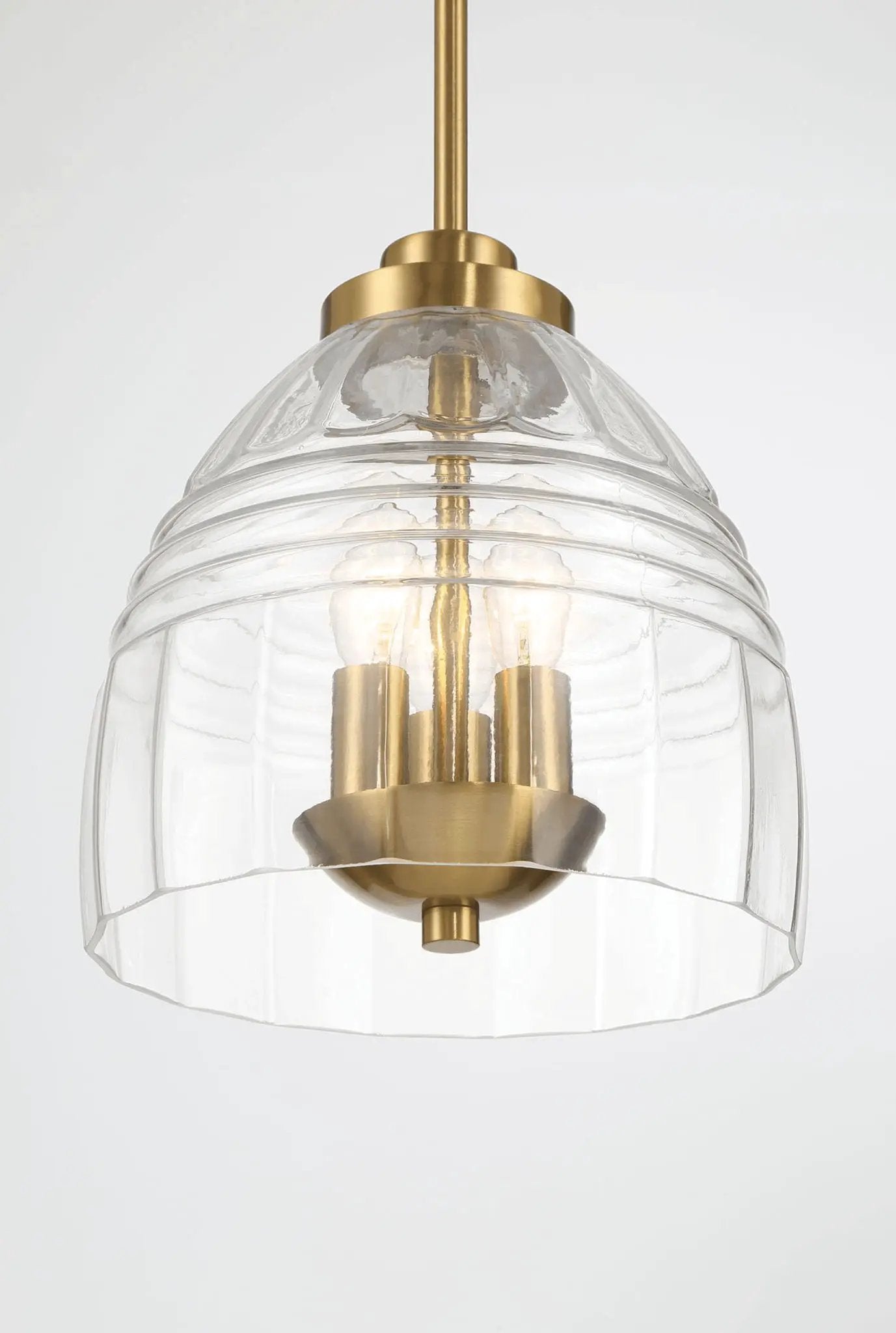 Ember - 3 Candle Lights Chain Pendant - Clear / Gold by Unique Piece Furniture
