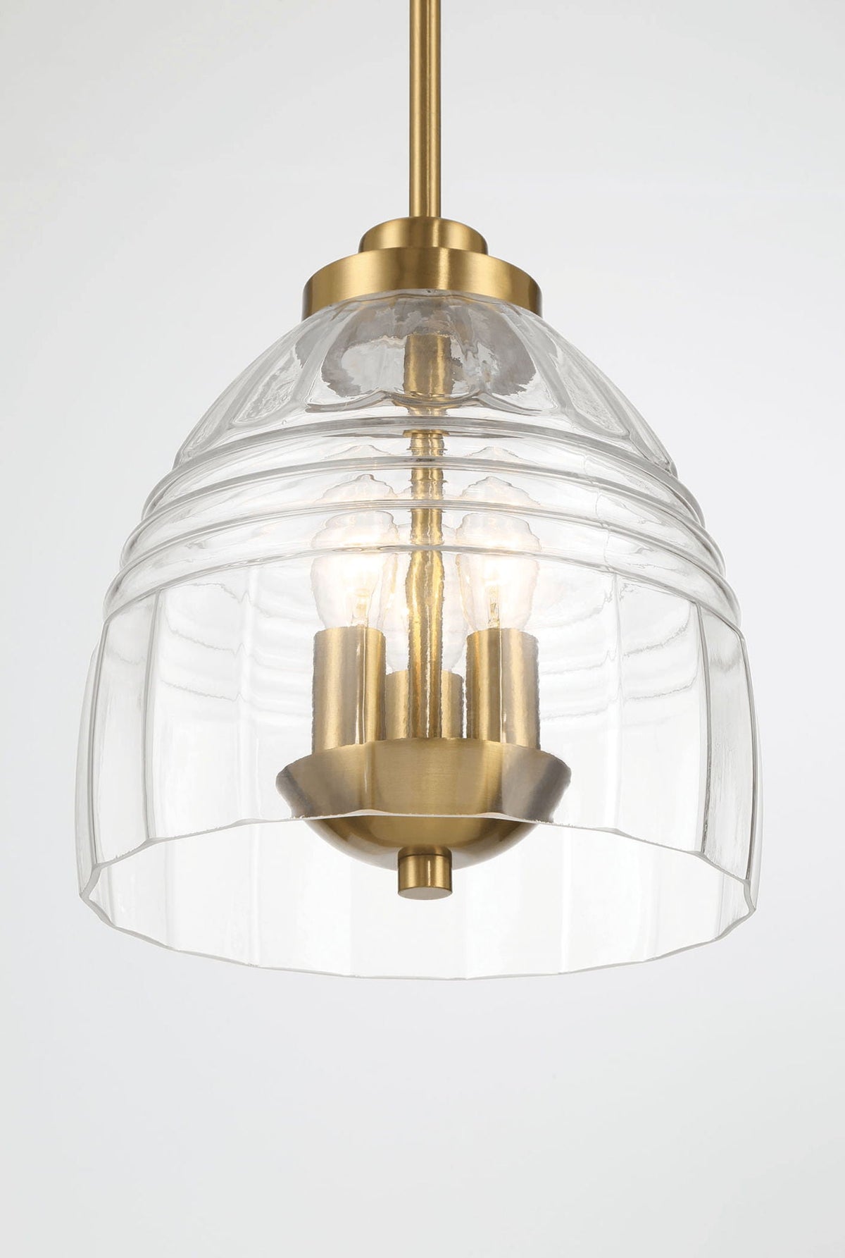 Ember - 3 Candle Lights Chain Pendant - Clear / Gold, photo 6 of 9