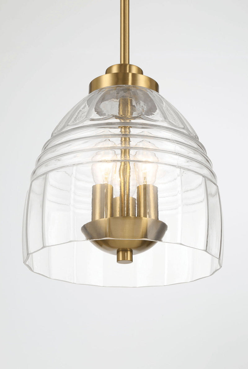 Ember - 3 Candle Lights Chain Pendant - Clear / Gold, photo 6 of 9