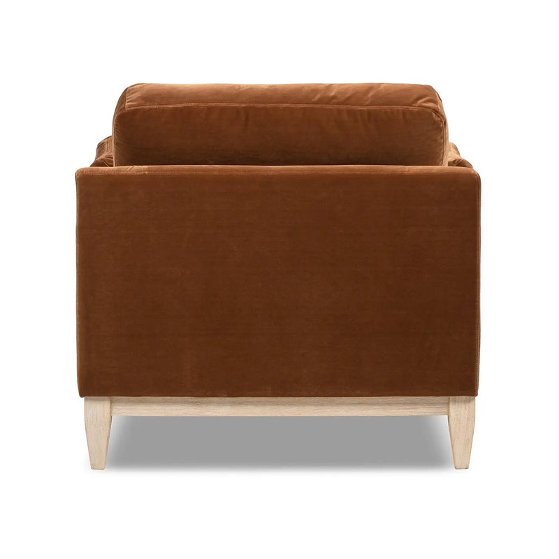 Pasadena Modern Farmhouse Chaise Lounge Chair, Burnt by HouseOfZazla