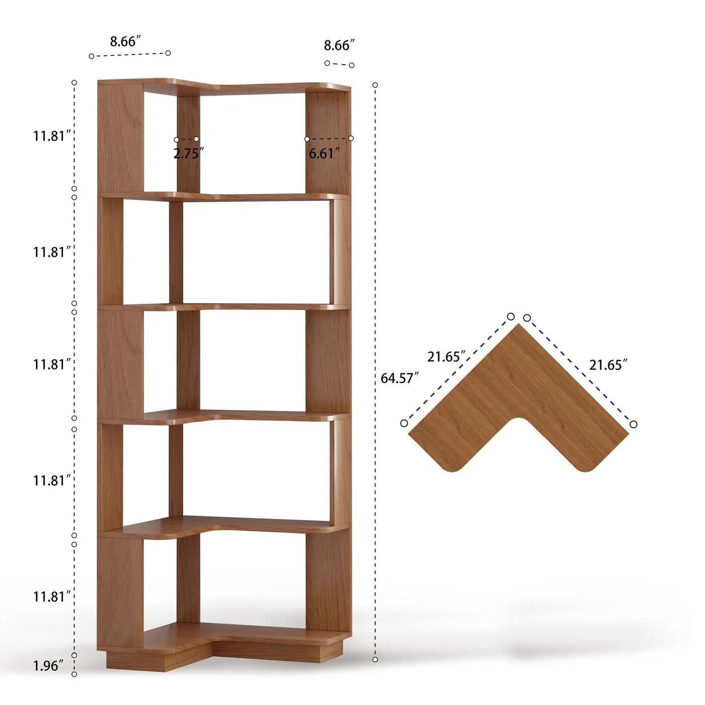 L-Shaped Corner Bookshelf by HouseOfZazla