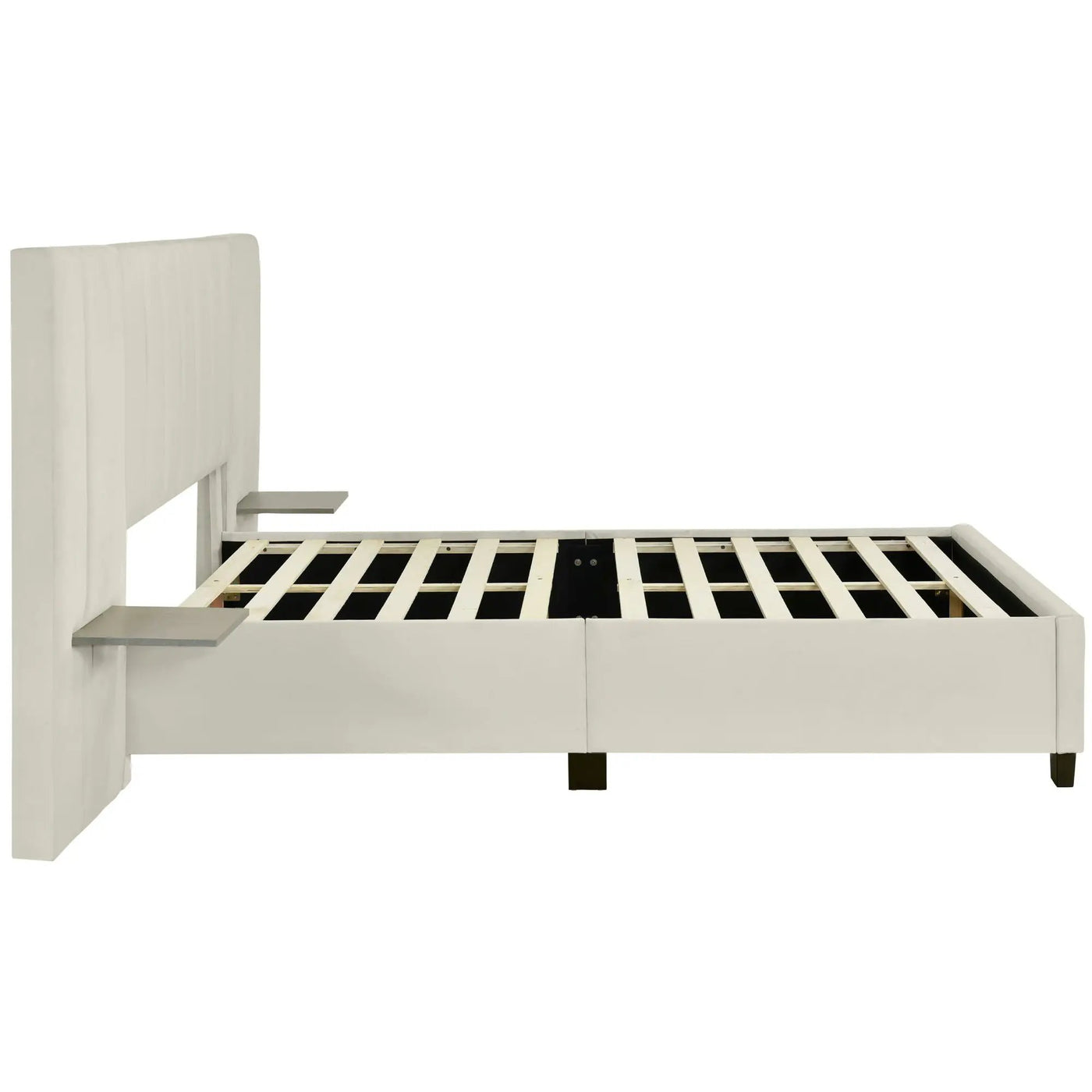 Upholstered Platform Bed With Big Headboard by HouseOfZazla