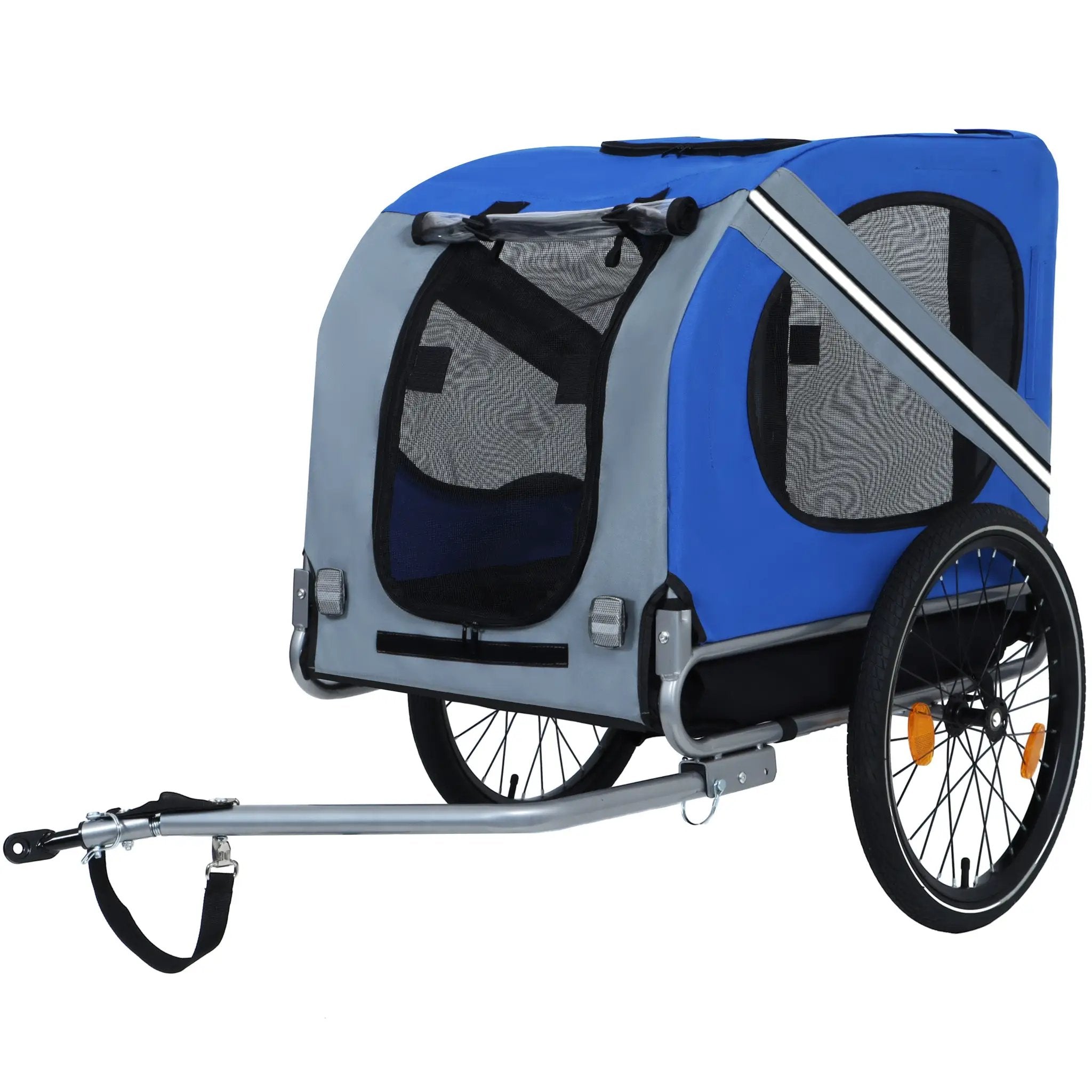 Large Folding Bike Trailer for Dogs – 66LB Capacity All-Terrain Pet Carrier by HouseOfZazla