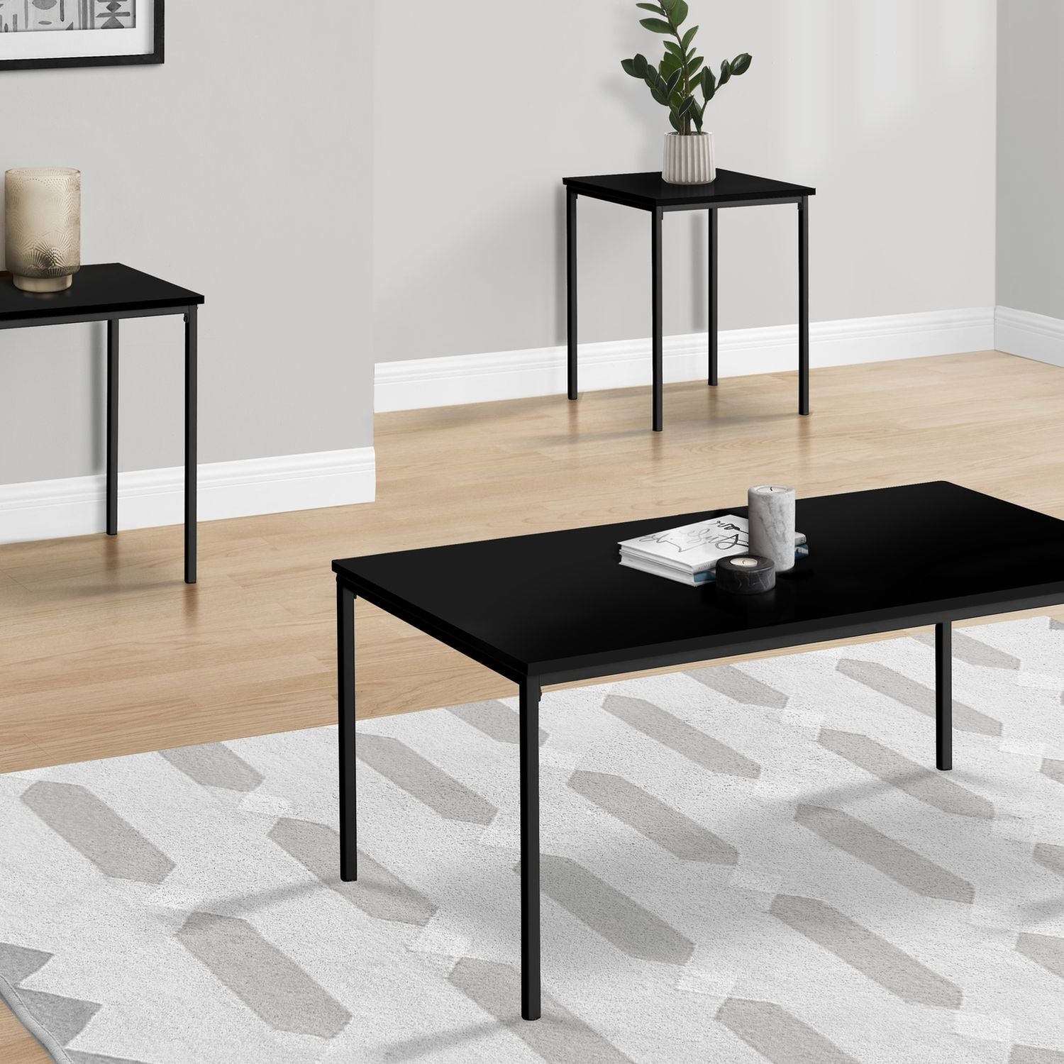 Table Set, Coffee, End, Contemporary, Modern (Set of 3) by Unique Piece Furniture