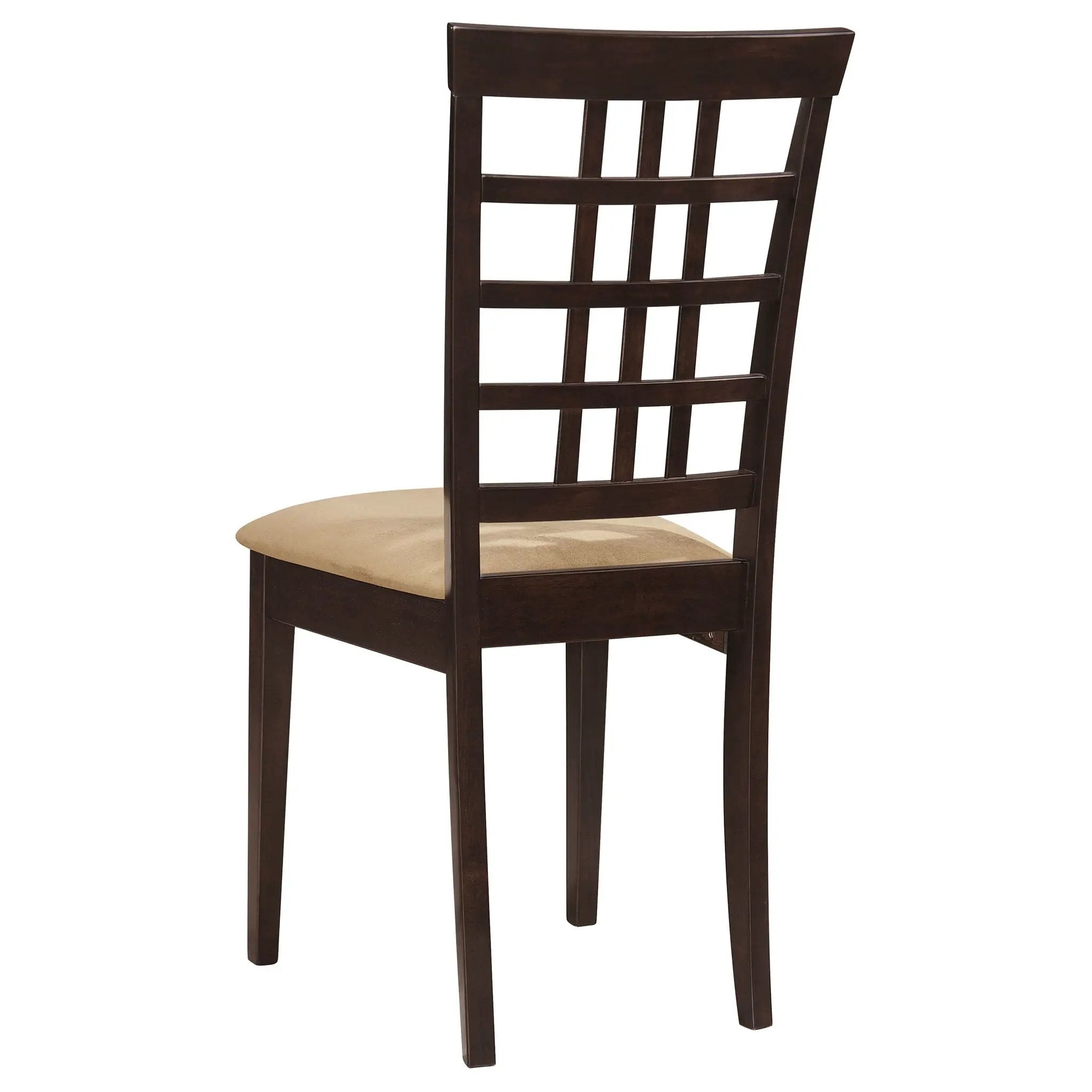 Kelso Lattice Back Dining Side Chair Cappuccino (Set of 2) by Unique Piece Furniture