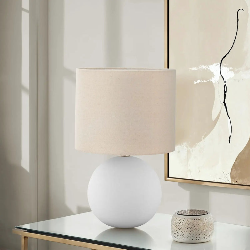 Contemporary Lighting, Table Lamp, Resin, Ceramic - Cream by Unique Piece Furniture