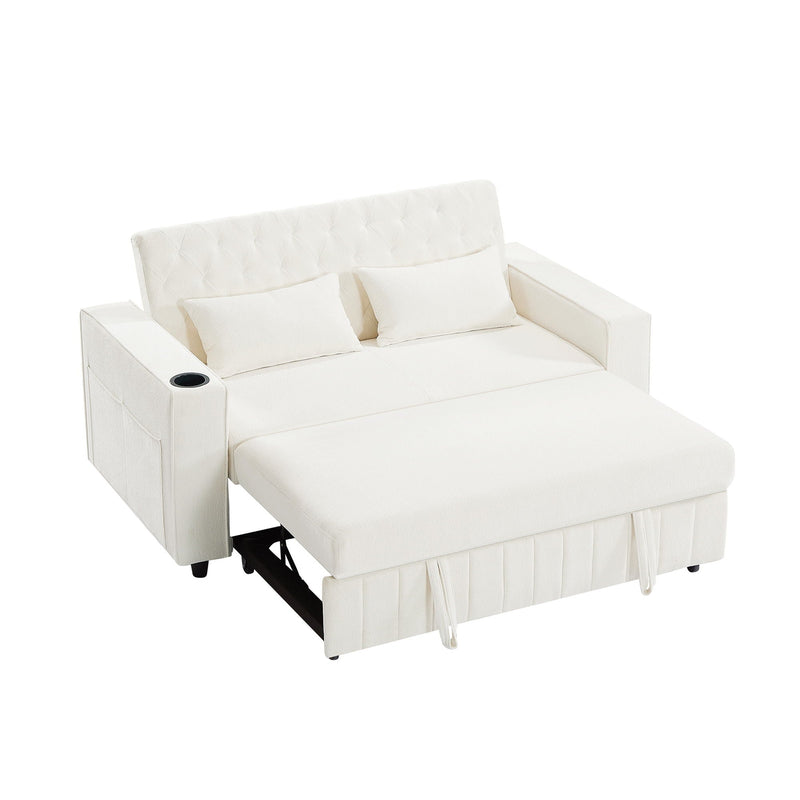 Pull-Out Sofa Bed Convertible Couch With Adjustable Backrest For Living Room by HouseOfZazla