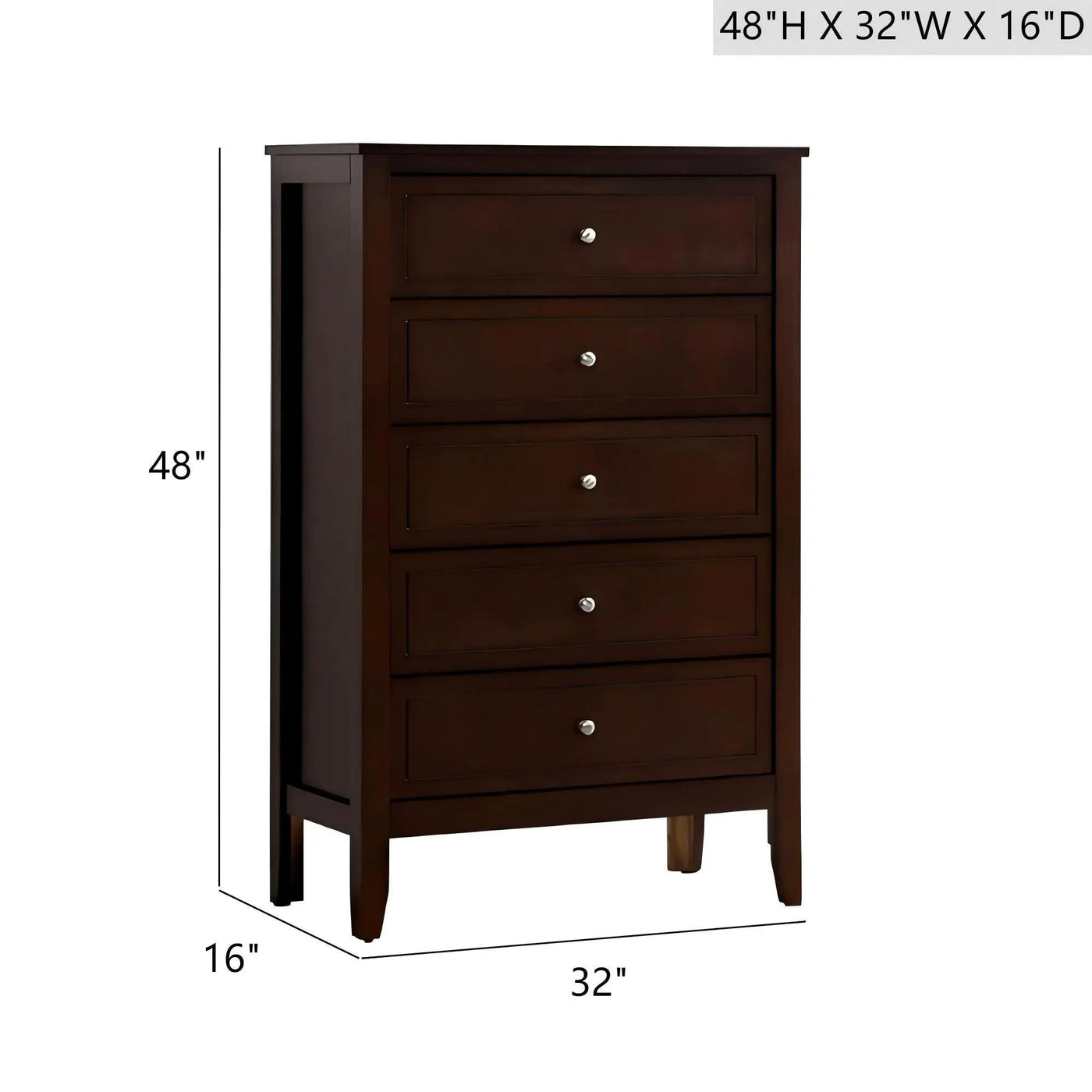 Daniel - Chest, 5 Drawer Storage Unit by HouseOfZazla