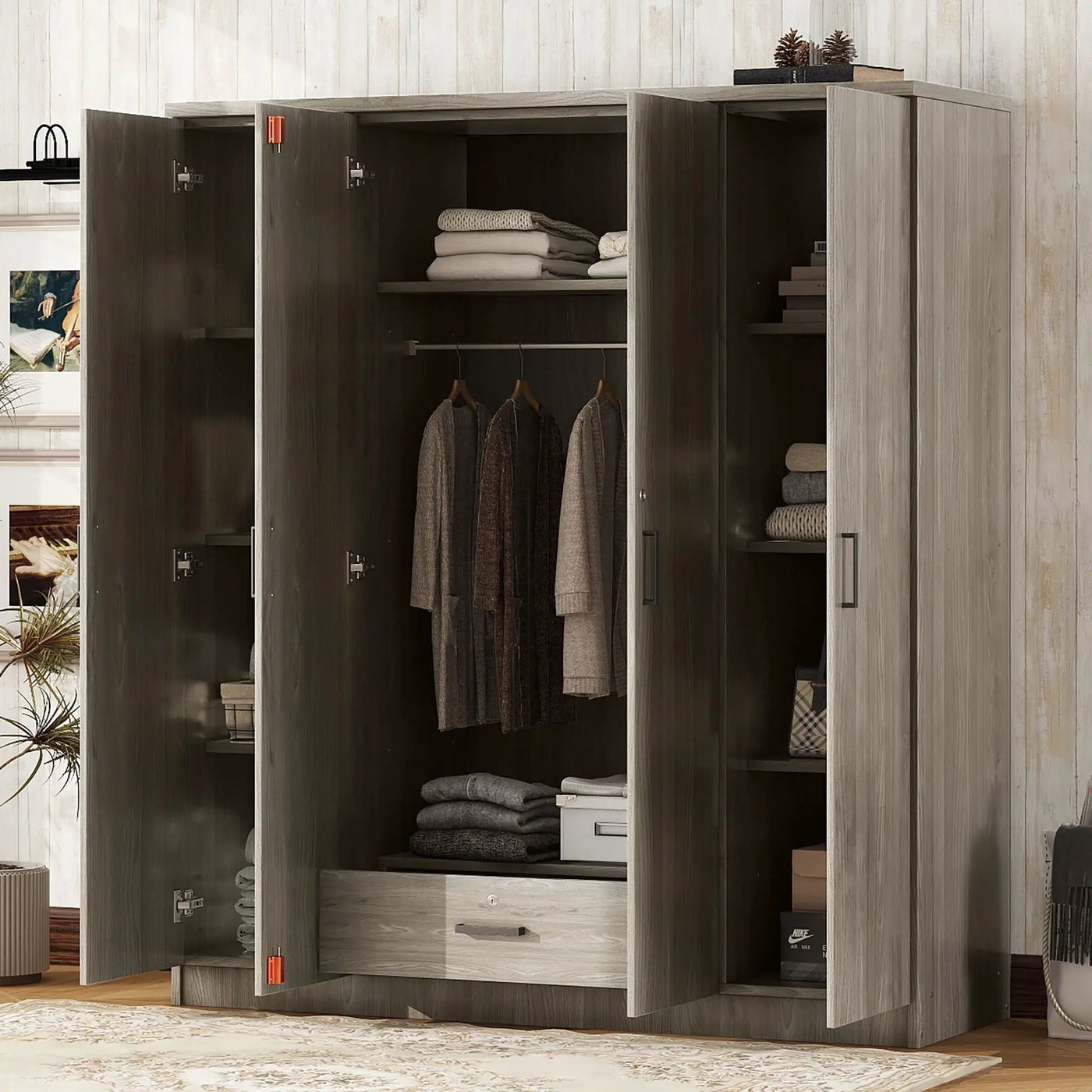 4 Door Wardrobe With 1 Drawer by Unique Piece Furniture