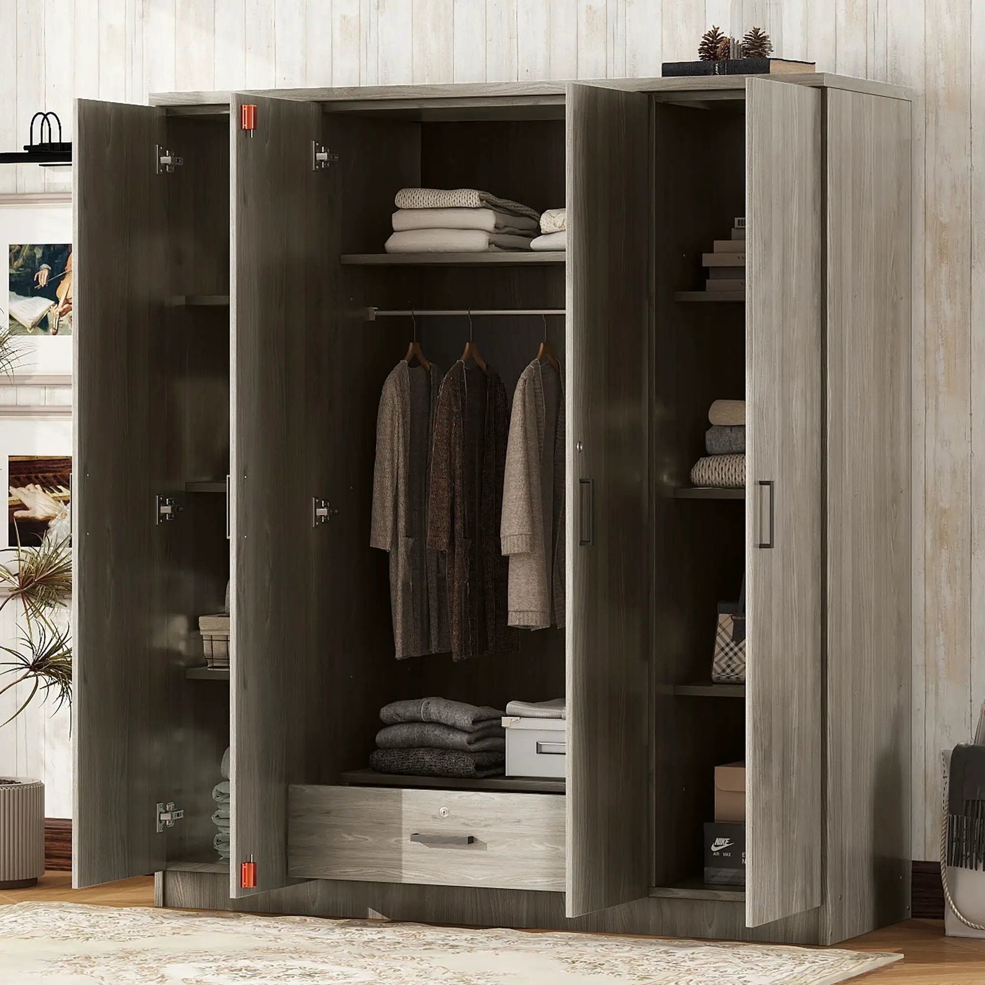 4 Door Wardrobe With 1 Drawer by Unique Piece Furniture