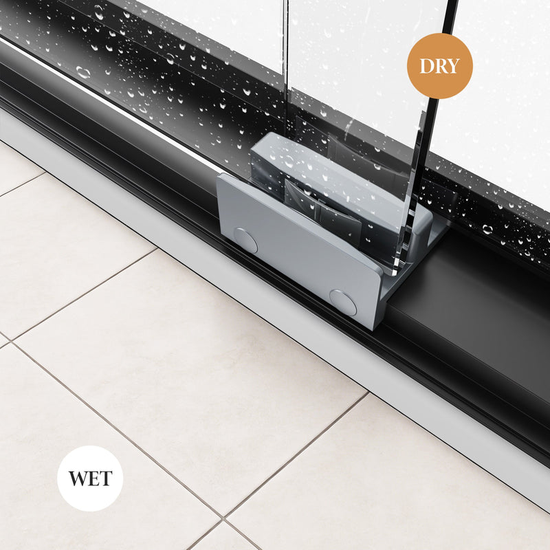 50-54W x 70H Semi-Frameless Double Sliding Shower Door by HouseOfZazla