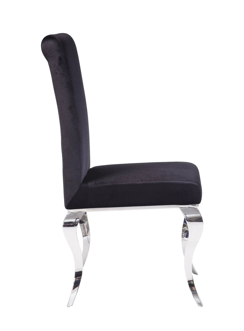 Fabiola Upholstered Stainless Steel Dining Chair by HouseOfZazla