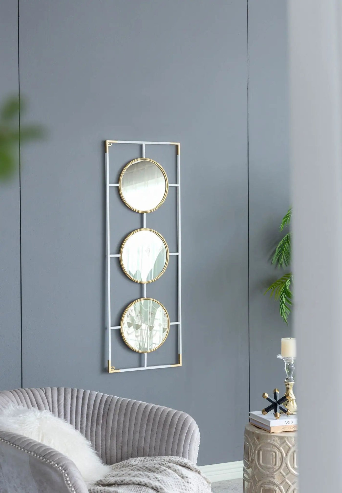 3 Mirror Piece Wall Mirror InRectangular Frame, Home Wall Decor For Bedroom Living Room by HouseOfZazla