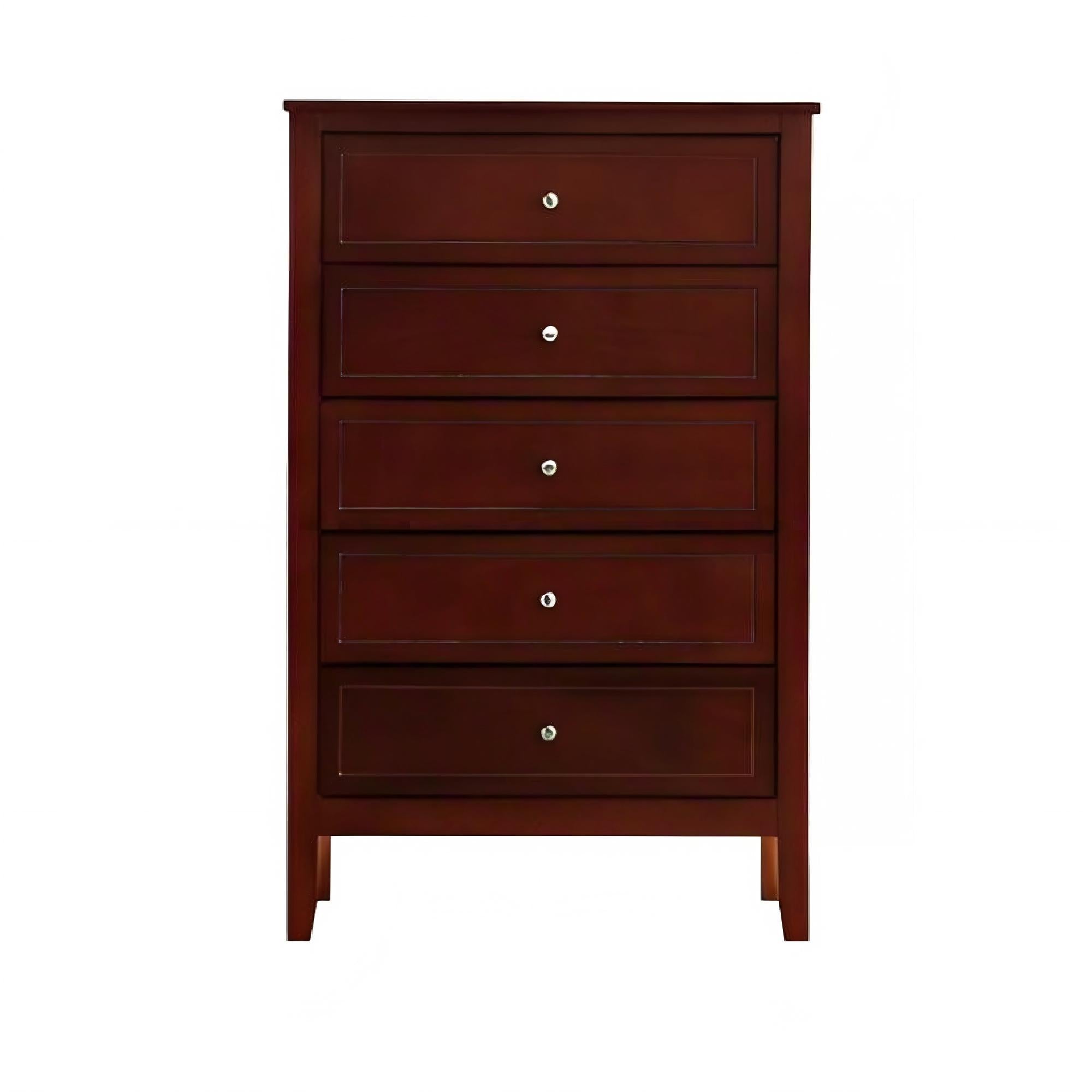 Daniel - Chest, 5 Drawer Storage Unit - Cherry by HouseOfZazla