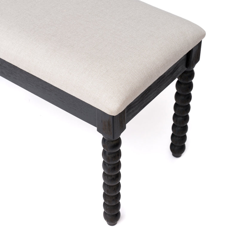 Farmhouse Wooden Storage Bench with Soft Cushion, photo 8 of 10