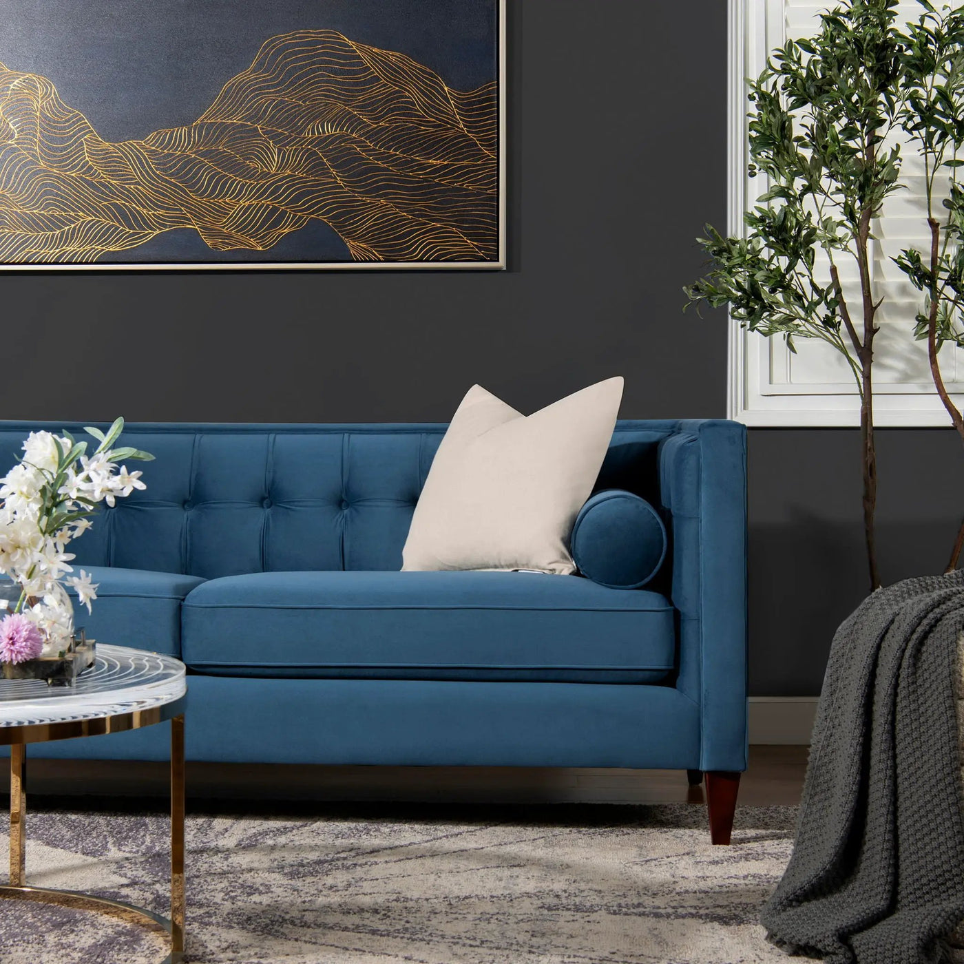 Jack - Modern Tuxedo Tufted Sofa by HouseOfZazla