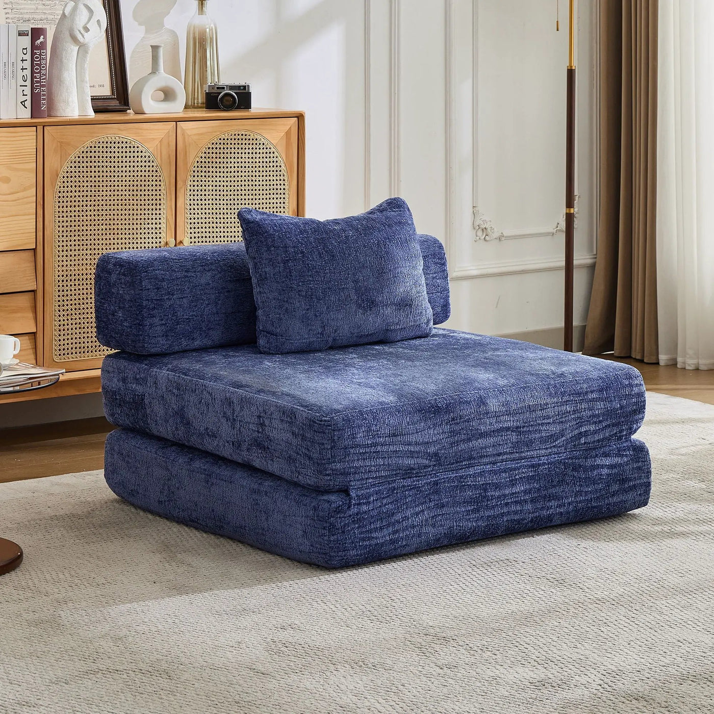 Convertible Floor Sofa Bed With Fixed Shape Frame For Living Room by HouseOfZazla