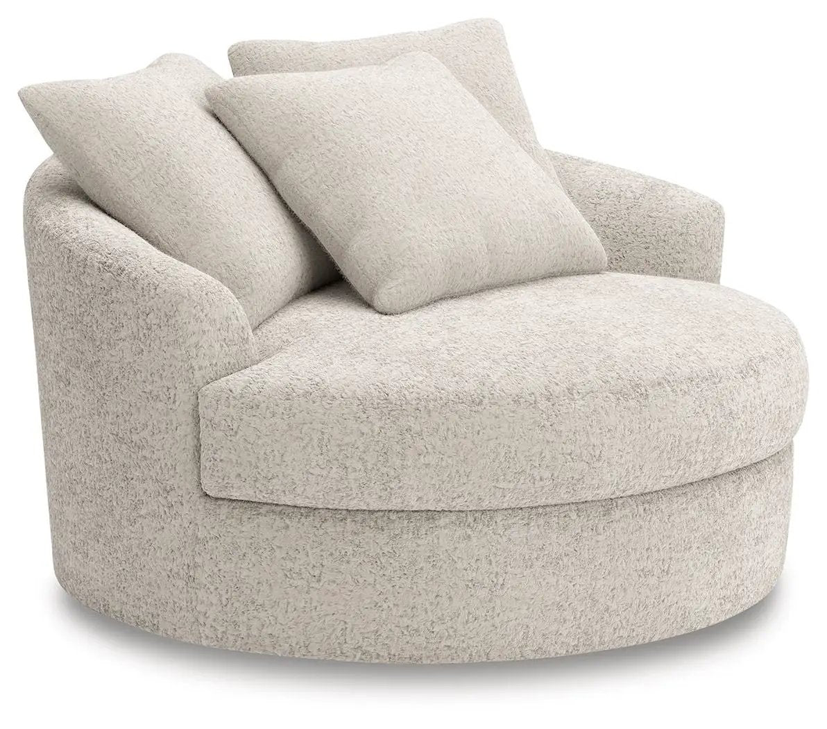 Cuddle Plush - Oversized Swivel Accent Chair - Arctic by Unique Piece Furniture