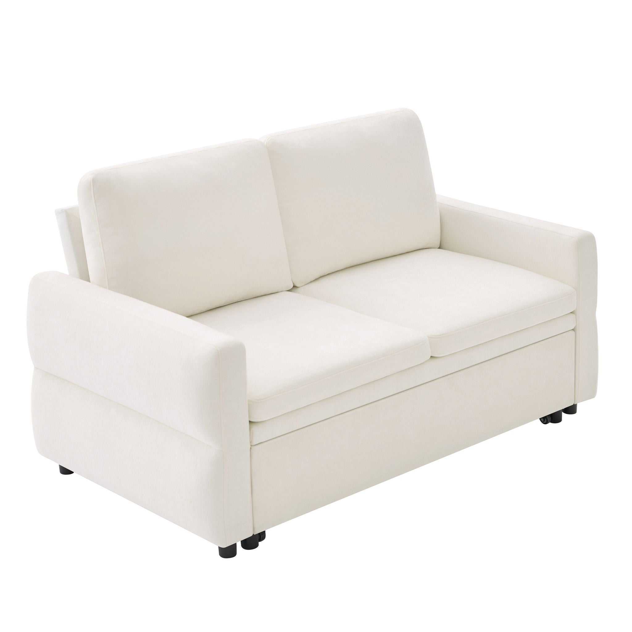 Convertible Sofa Bed Loveseat With Adjustable Backrest And USB Ports by HouseOfZazla