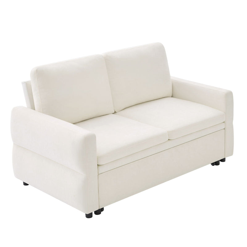 Convertible Sofa Bed Loveseat With Adjustable Backrest And USB Ports by HouseOfZazla