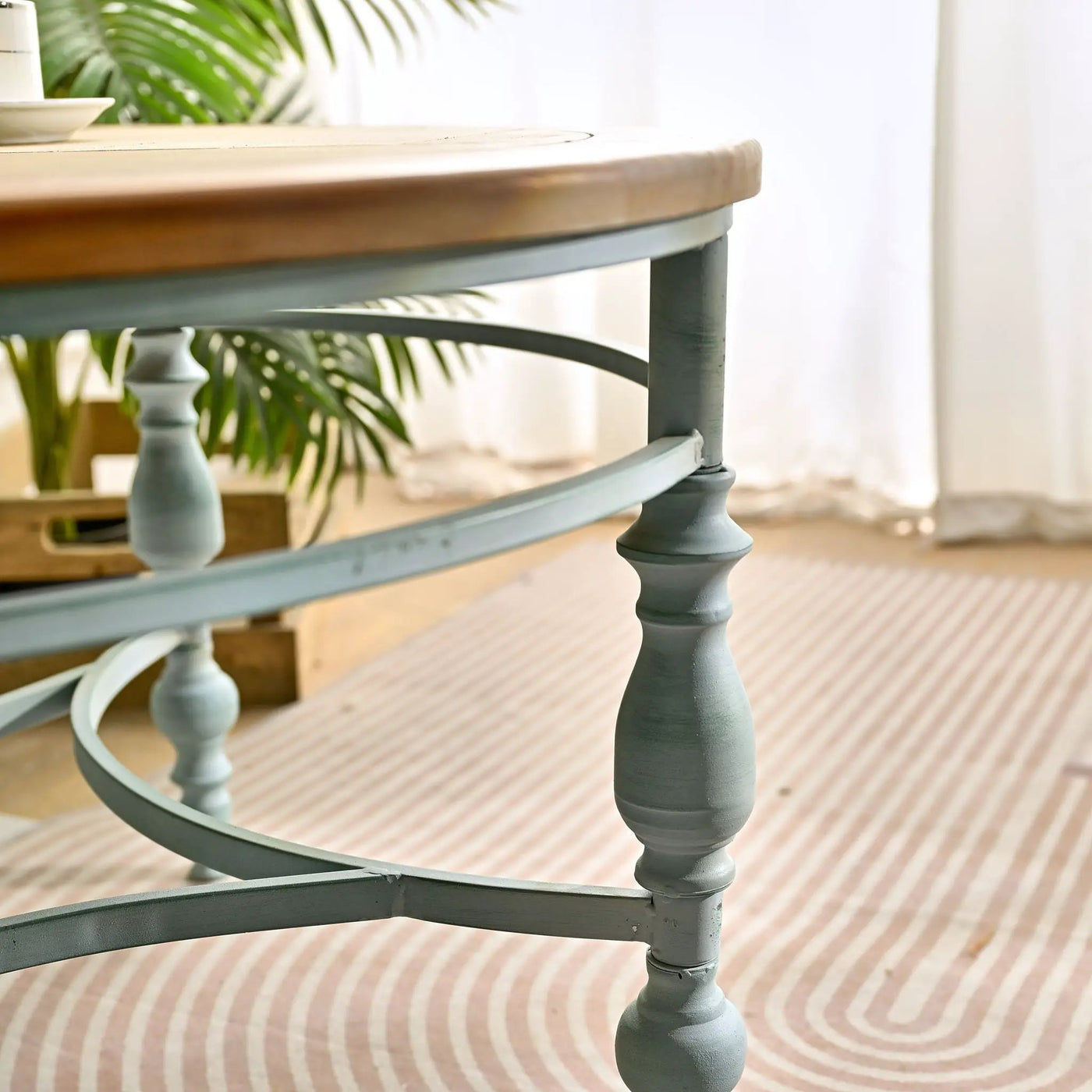 Round Top Carved Table For Living Room by HouseOfZazla