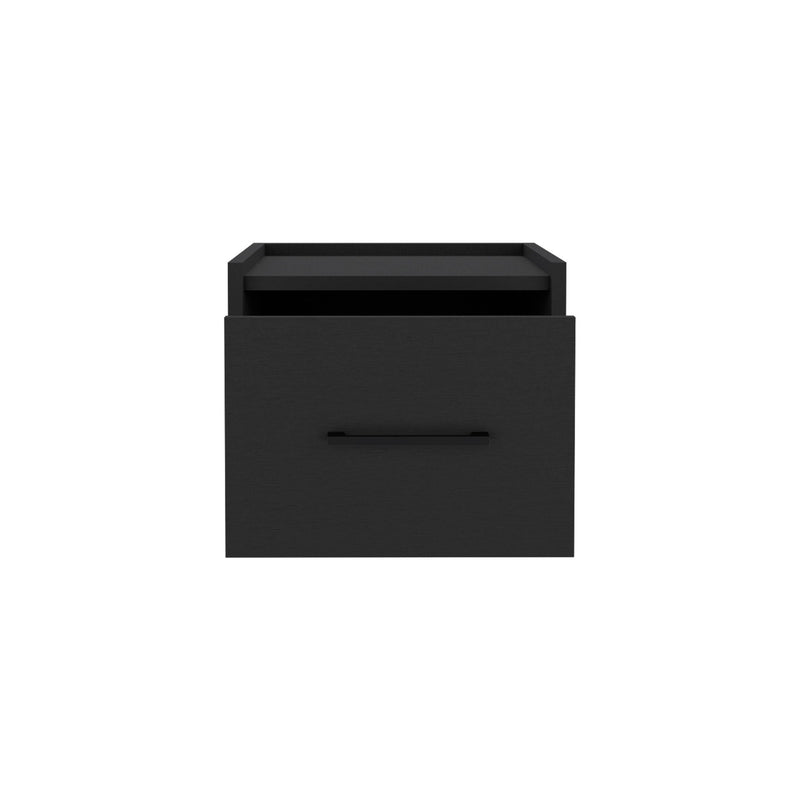 Floating Nightstand with Handy Drawer - Black, photo 6 of 7