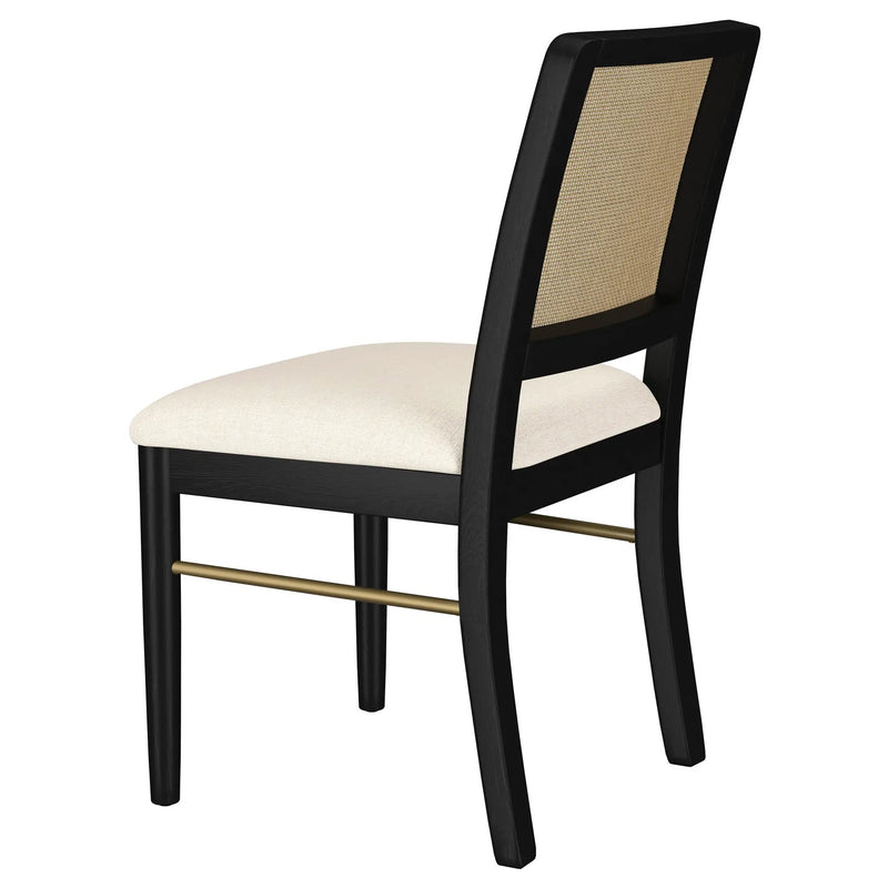 Arini Rattan Cane Dining Side Chair Black (Set of 2) by Unique Piece Furniture