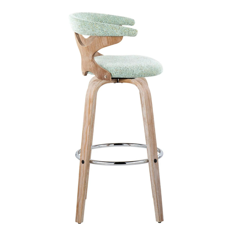 Gardenia - Contemporary Fixed Height Barstool With Swivel With Round Footrest (Set of 2) by Unique Piece Furniture