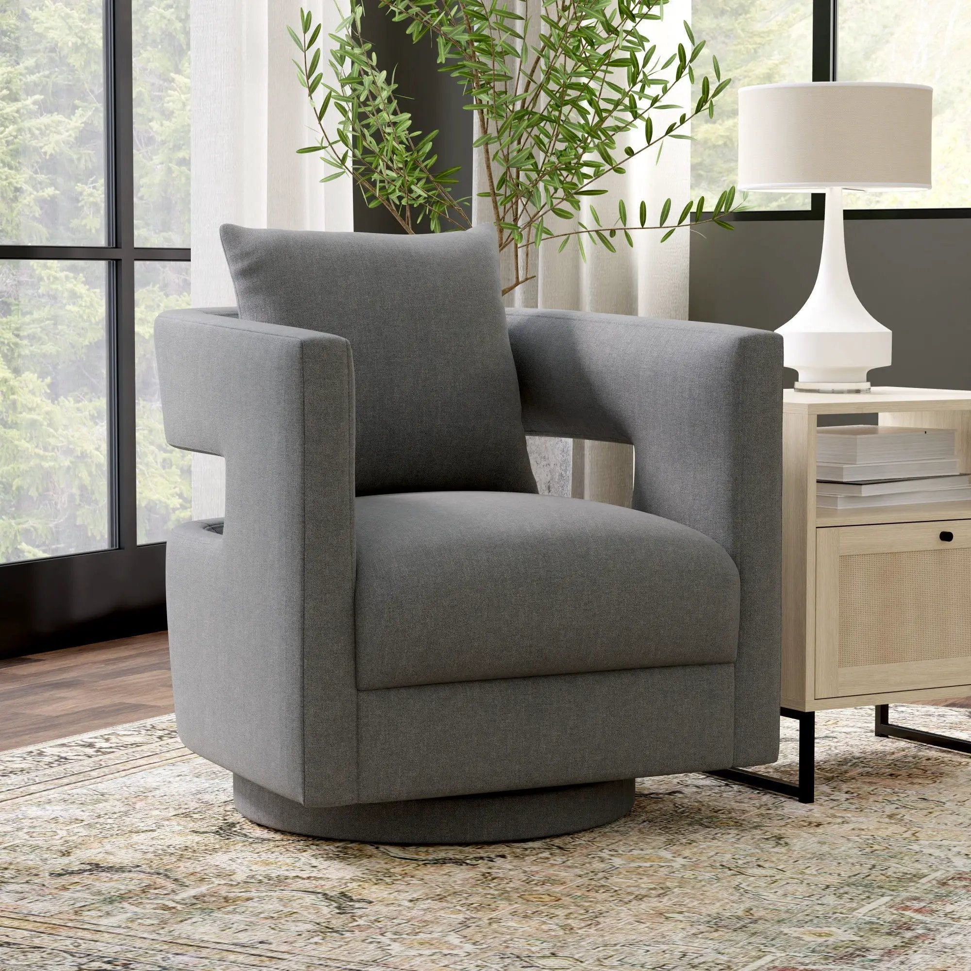 Modern Swivel Chair With Contemporary Design by HouseOfZazla