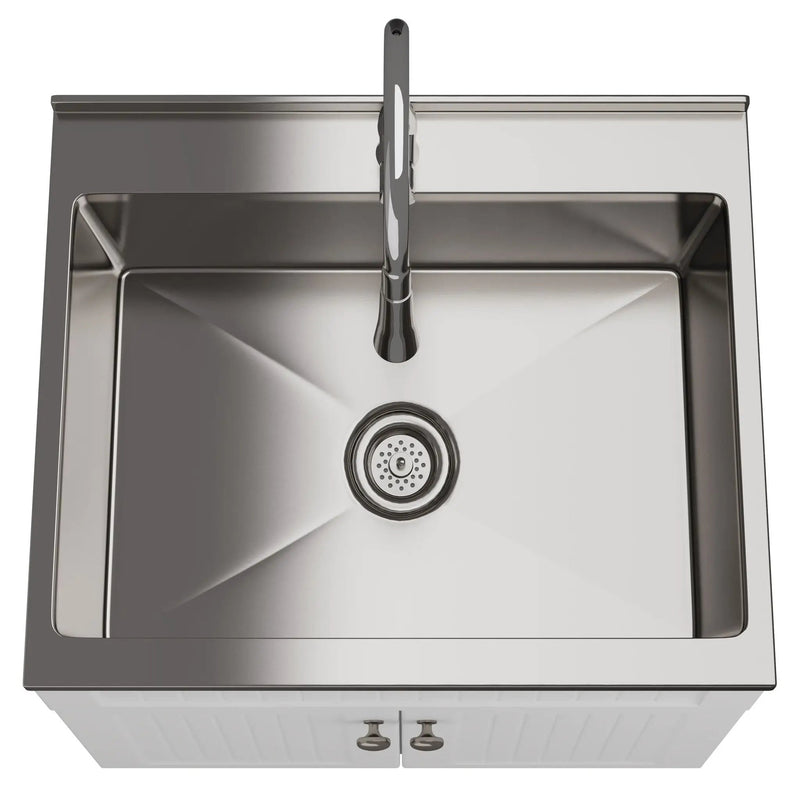 Beckham - Laundry Cabinet & Faucet And Stainless Steel Sink by HouseOfZazla