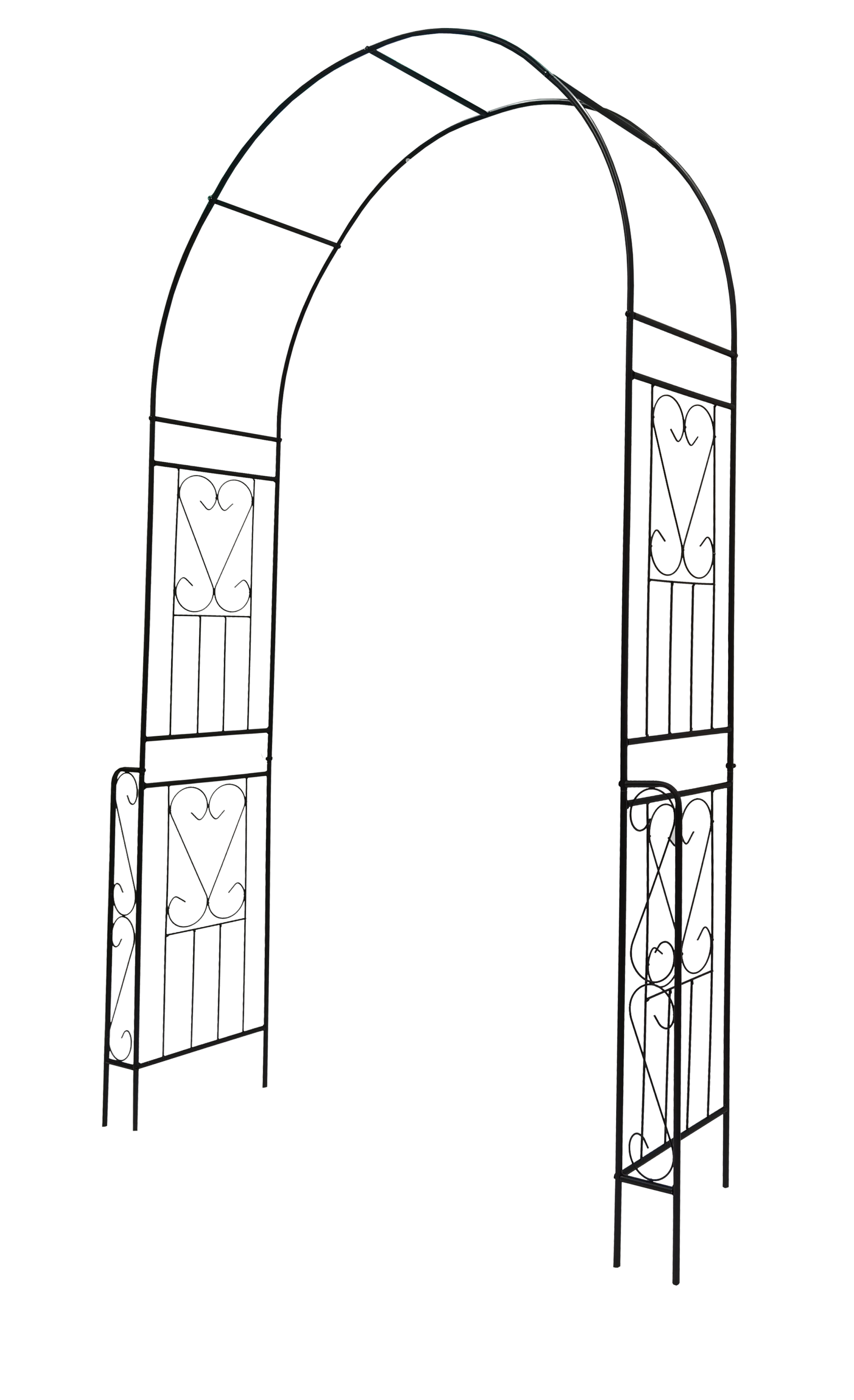 Metal Garden Arch W55'' x H94.5'' - Cream White Outdoor Arbor by HouseOfZazla